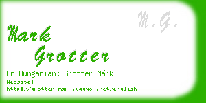 mark grotter business card